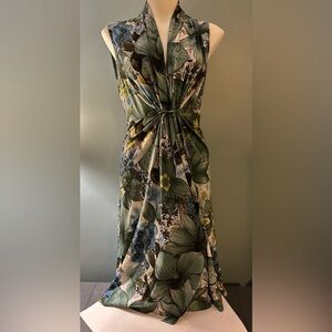 Dress Barn Size 8 Floral Green Dress nWOT